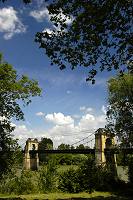 view of le mas d'agenais bridge by painting-photography-france